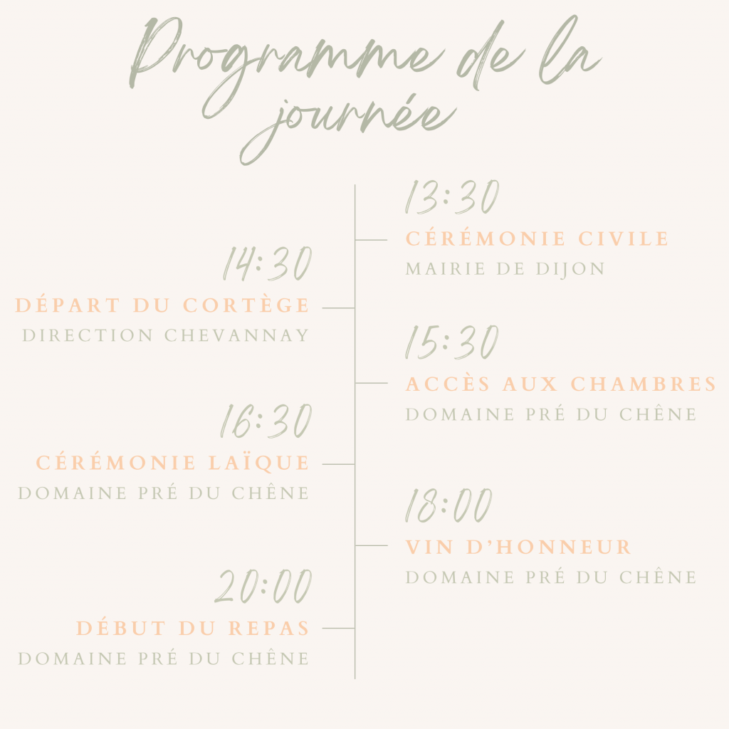 Just Do Event - Programme mariage D-day C&Y